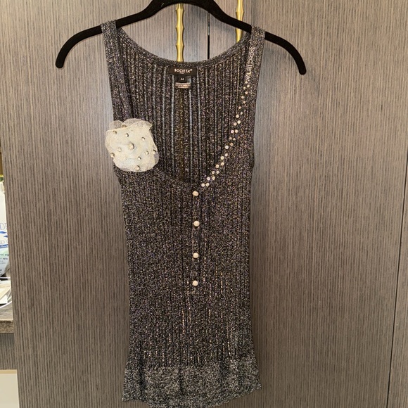 ✨💎Societa Metallic Silver/Black Top💎✨ - Picture 7 of 11